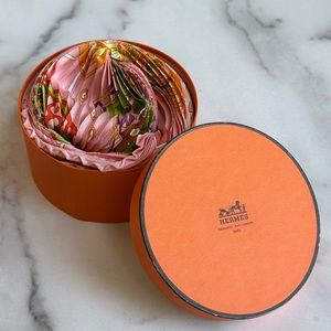 Hermes Plisse Pleated Silk Scarf